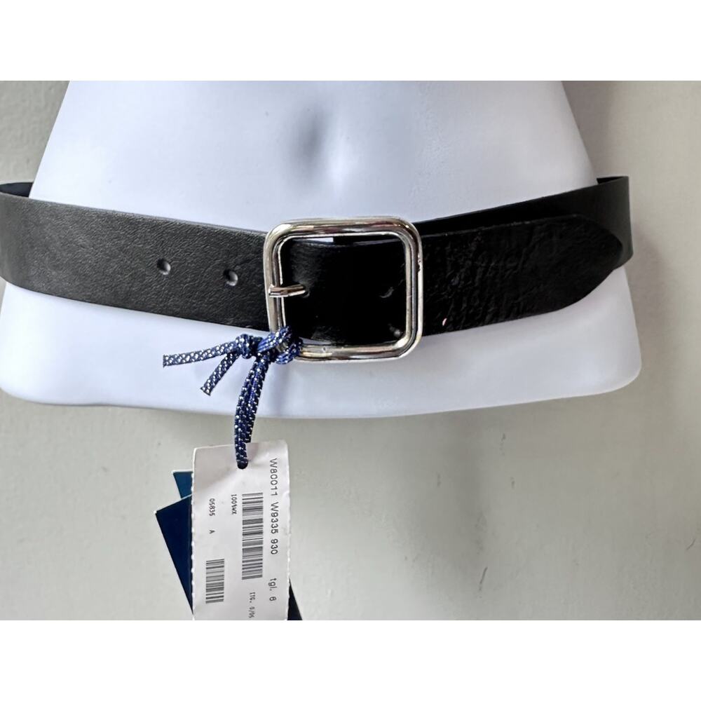 Roberto Cavalli devils kids logo black leather belt size 6 (high 122cm) NWT